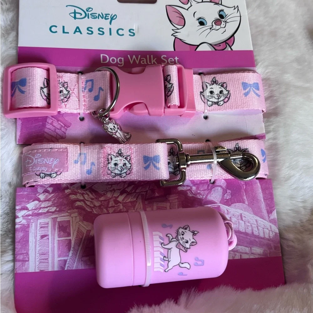 Disney Pink Dog Walk Set Aristocats Design Medium & Lg available - Picture 2 of 2